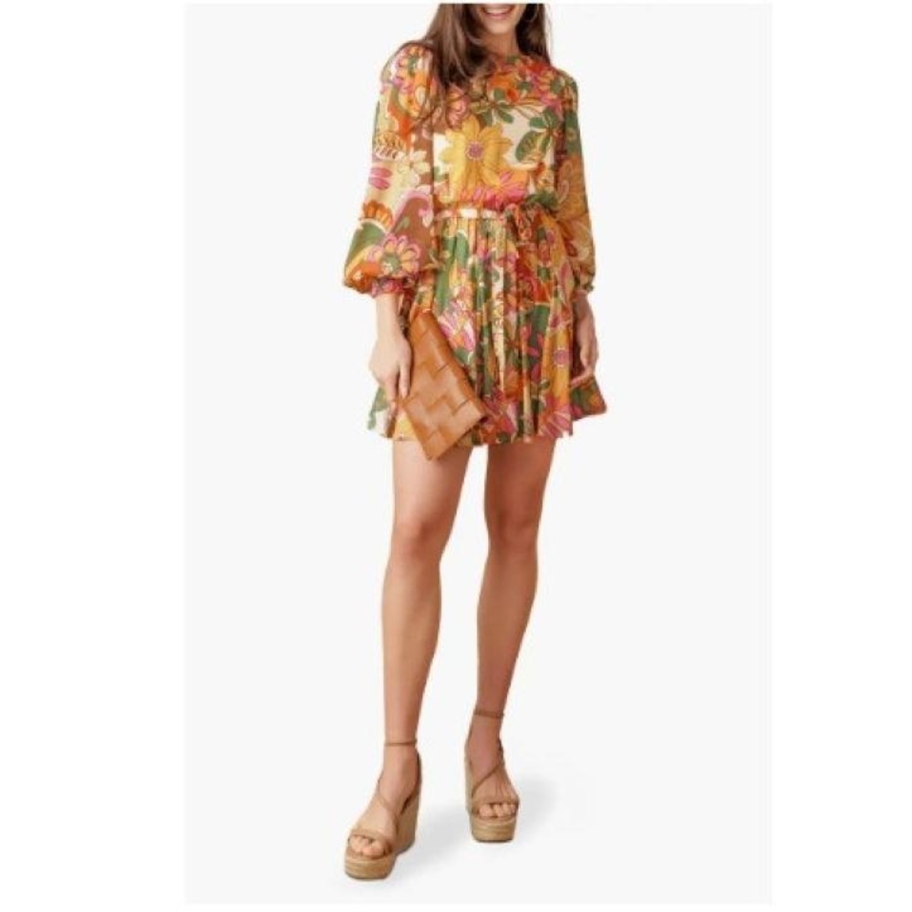 Flying‎ Tomato Without Limits Boho Retro Paisley Print Mini Dress size S NWOT
